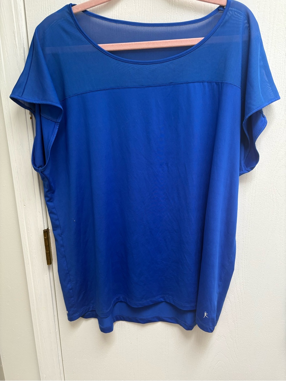 Women's Short Sleeve Scoop Neck Top in Royal Blue